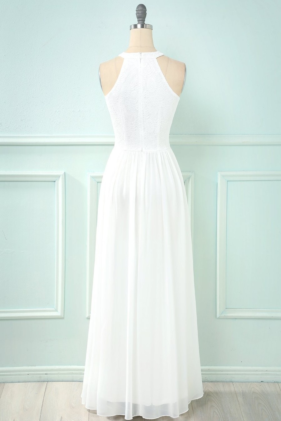 Festa ZAPAKA | Halter Keyhole Lace Chiffon Bridesmaid Dress