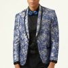 Homem ZAPAKA | Fato De Baile Azul Jacquard Lapela Shawl