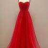 Festa ZAPAKA | Bela Querida Vermelho Baile Vestido Com Beading