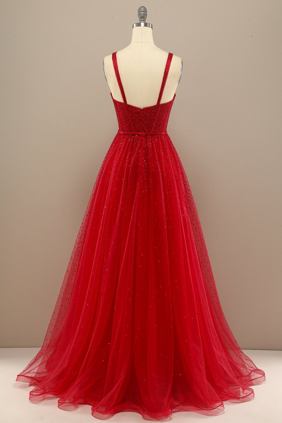 Festa ZAPAKA | Bela Querida Vermelho Baile Vestido Com Beading