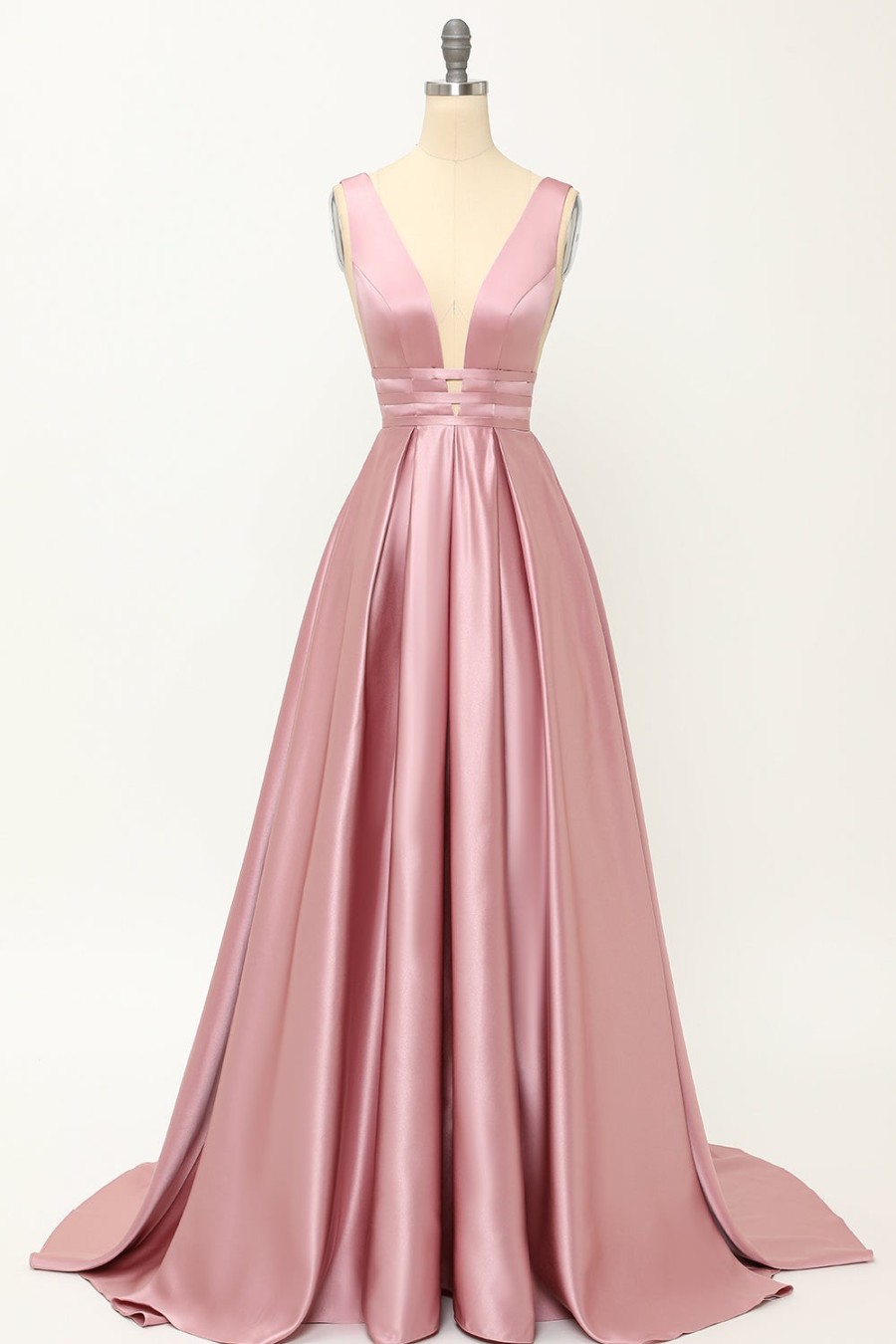 Festa ZAPAKA | Blush Satin Longo Vestido De Baile