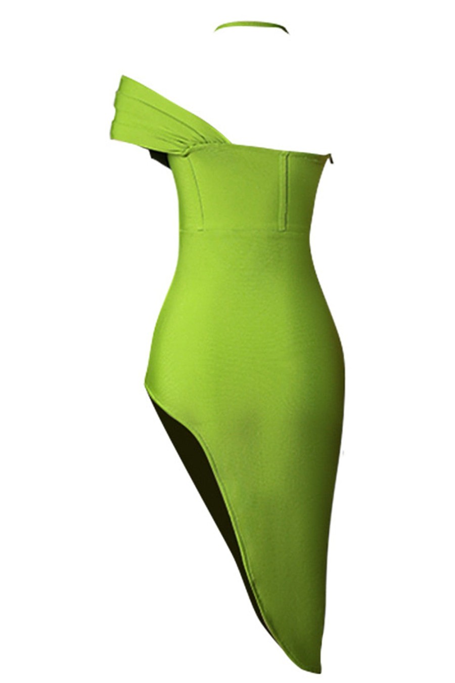 Festa ZAPAKA | Vestido De Coquetel De Bodycon De Pescoco De Halter Verde