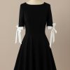 Festa ZAPAKA | Vestido De Balanco De Estilo Retro Preto De 1950