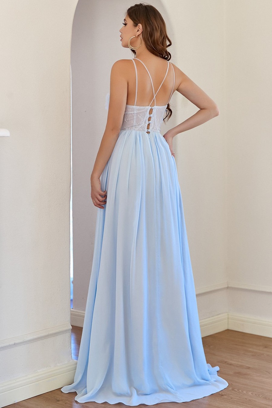 Festa ZAPAKA | Halter Light Blue Bridesmaid Dress