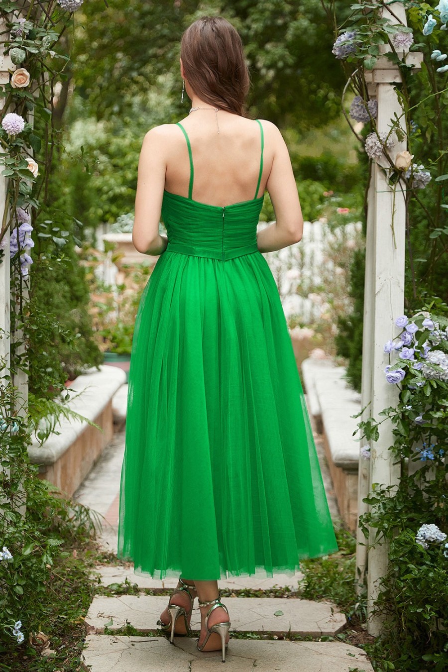 Festa ZAPAKA | Vestido De Baile Midi Tulle Verde