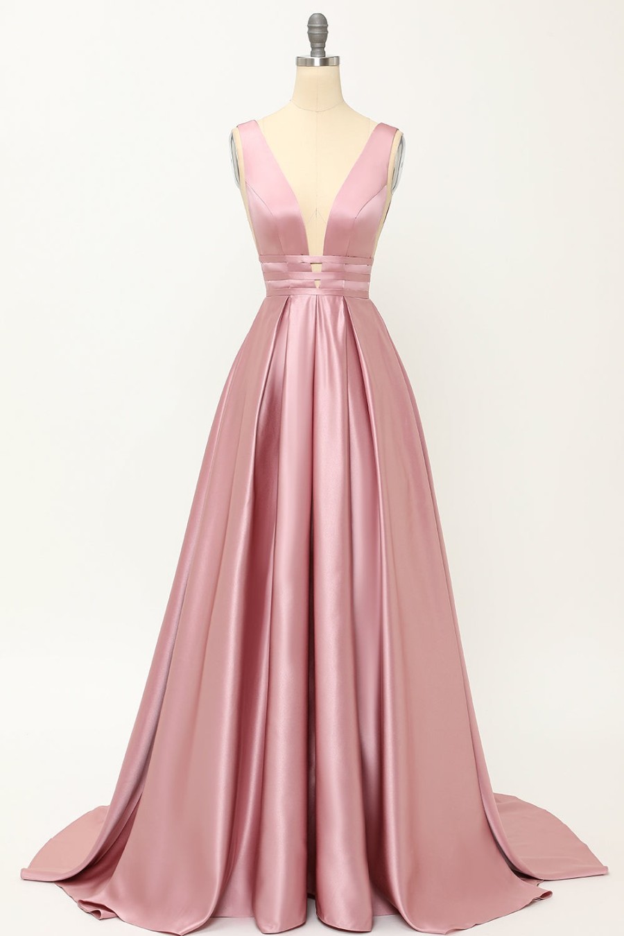 Festa ZAPAKA | Blush Satin Longo Vestido De Baile