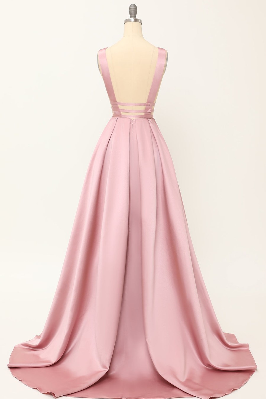 Festa ZAPAKA | Blush Satin Longo Vestido De Baile