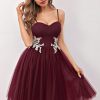 Festa ZAPAKA | Burgundy Short Prom Homecoming Dress