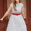 Festa ZAPAKA | Hepburn Style Polka Dots Retro Dress