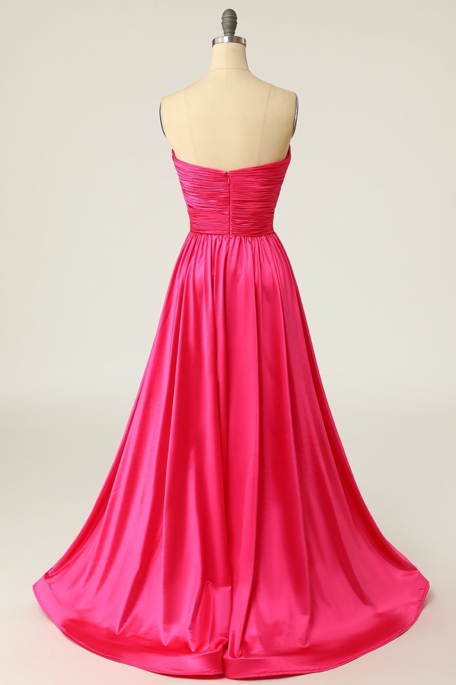 Festa ZAPAKA | Um Vestido De Baile Longo De Fuchsia De Linha Com Ruched