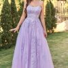 Festa ZAPAKA | Vestido De Baile De Tulle Roxo Com Apliques