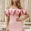 Festa ZAPAKA | Blush Off The Shoulder Bodycon Homecoming Dress