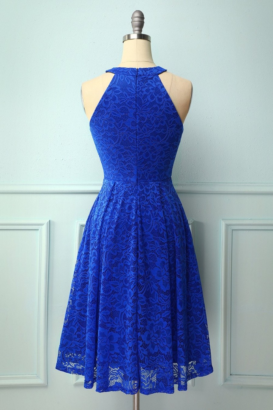 Festa ZAPAKA | Azul Royal Halter Lace Midi