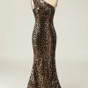 Festa ZAPAKA | Sereia One Shouler Dark Gold Sequins Vestido De Baile