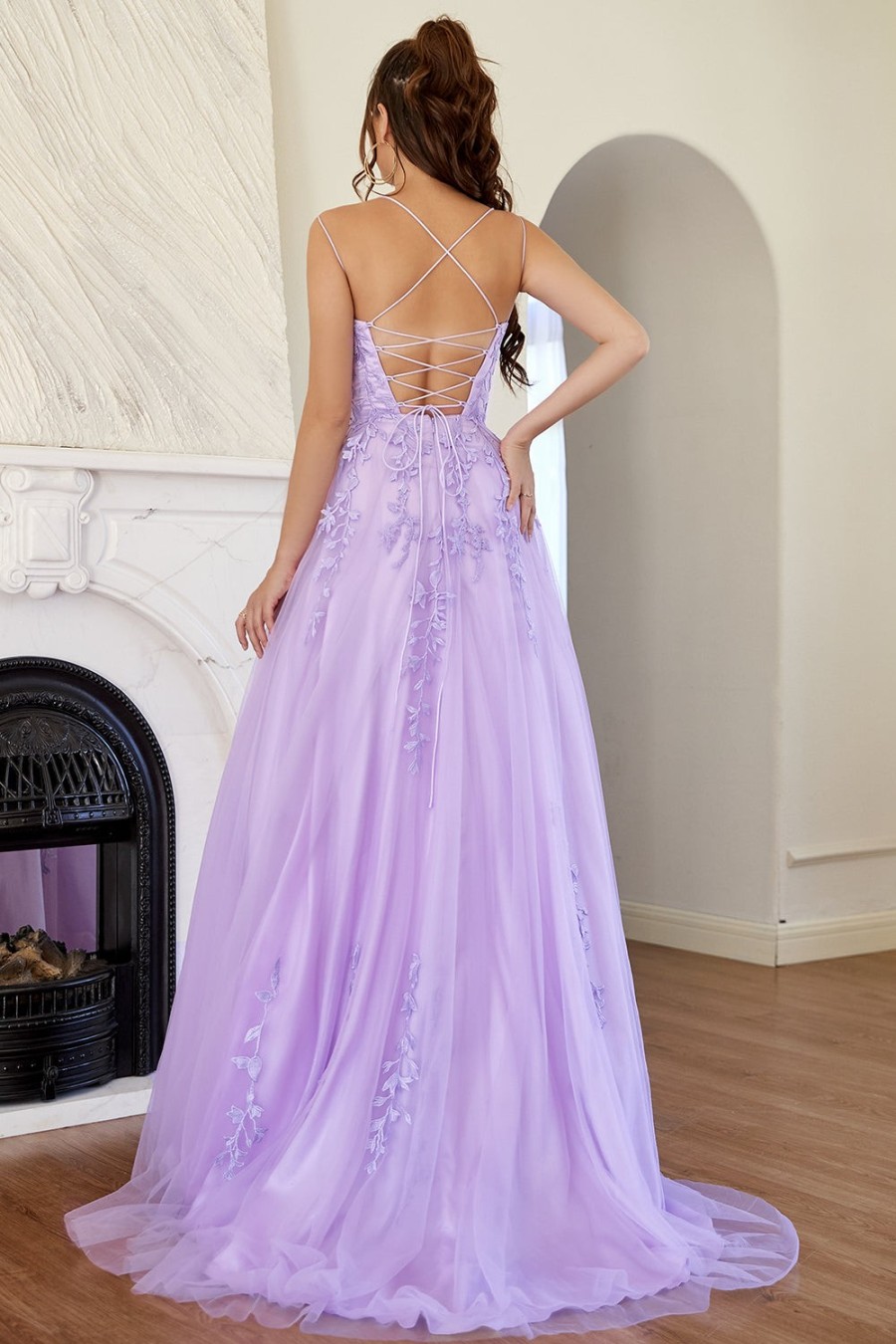 Festa ZAPAKA | Elegante Vestido De Baile De Lavanda A-Line