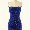 Festa ZAPAKA | Royal Blue Sweetheart Sequins Tight Homecoming Dress