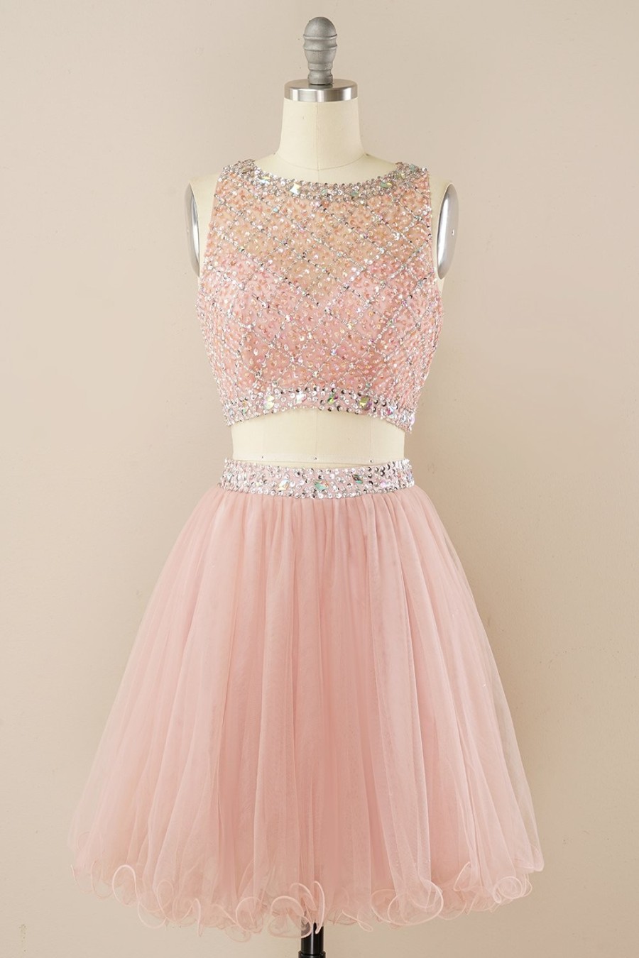 Festa ZAPAKA | Blush Beading Short Homecoming Dress